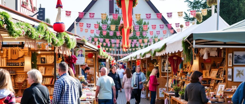 Lokale Kunsthandwerker bei einem Festival in St. Pölten