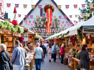 Lokale Kunsthandwerker bei einem Festival in St. Pölten