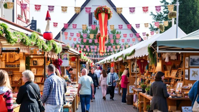 Lokale Kunsthandwerker bei einem Festival in St. Pölten