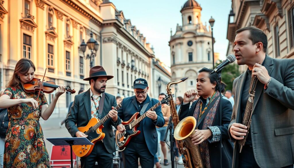 besondere Straßenmusiker Wien